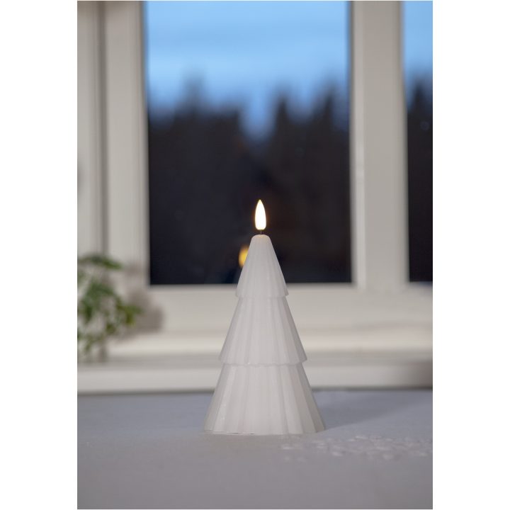 LED-blockljus Flamme Grany Vit Star Trading – bild 4