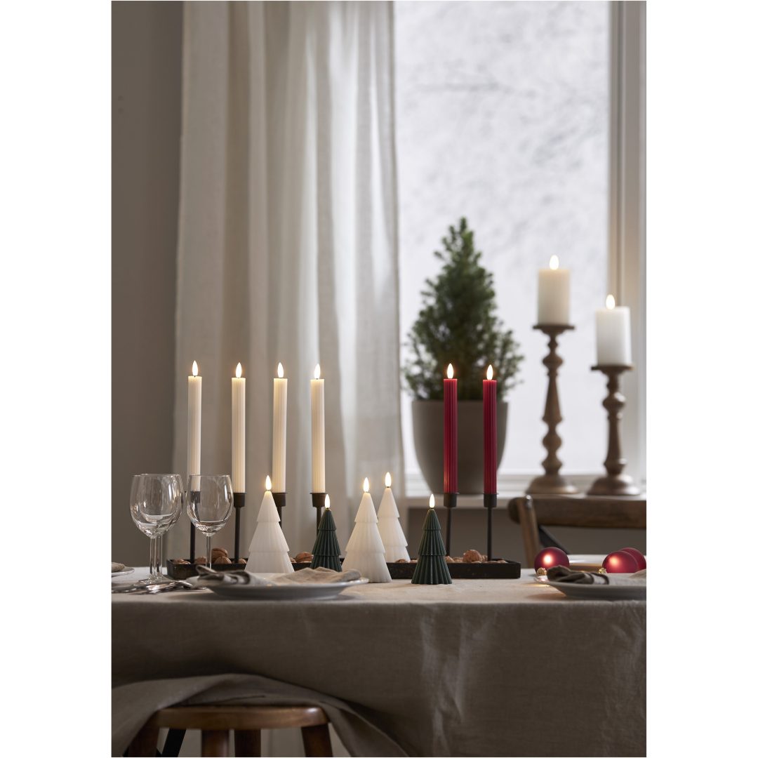 LED Blockljus Flamme Grany Vit Star Trading – bild 8
