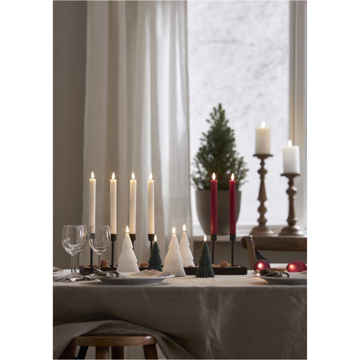 LED Blockljus Flamme Grany Vit Star Trading – bild 8