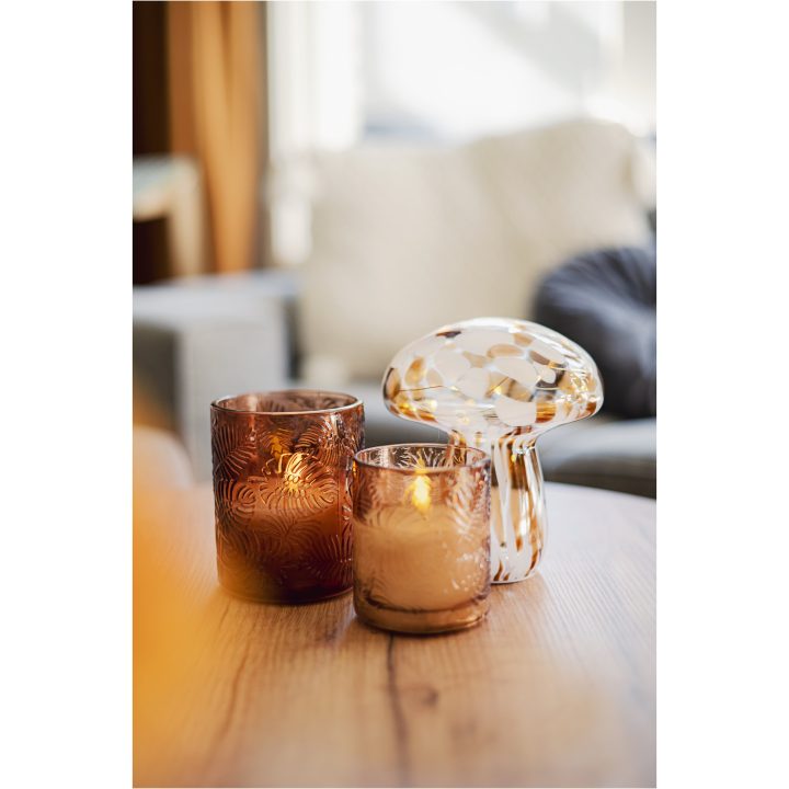 LED-blockljus Flamme Leaf Brun Star Trading – bild 13