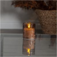 LED-blockljus Flamme Leaf Brun Star Trading