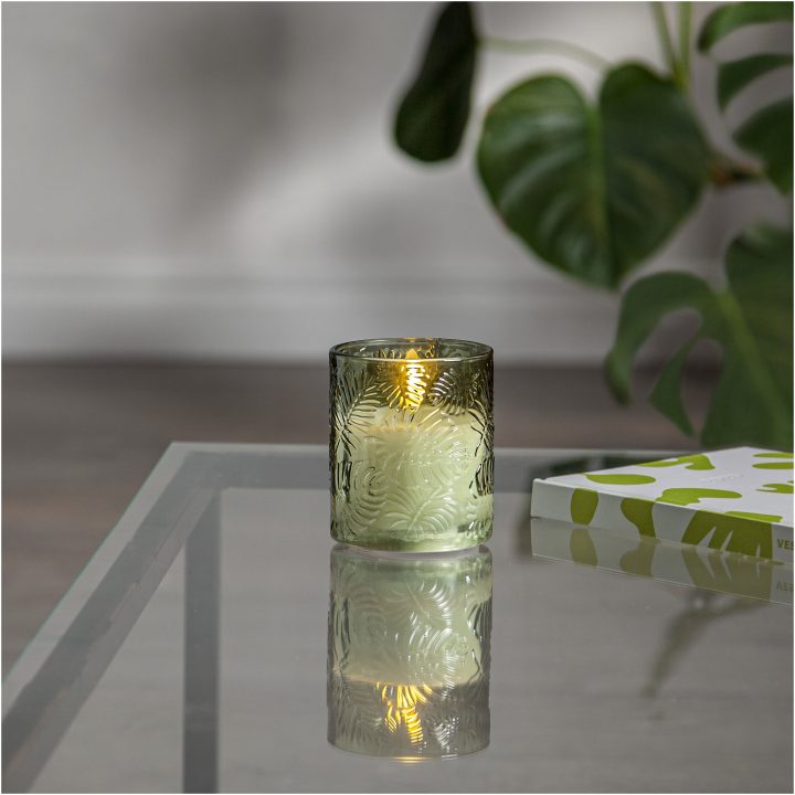 LED-blockljus Flamme Leaf Grön Star Trading – bild 2