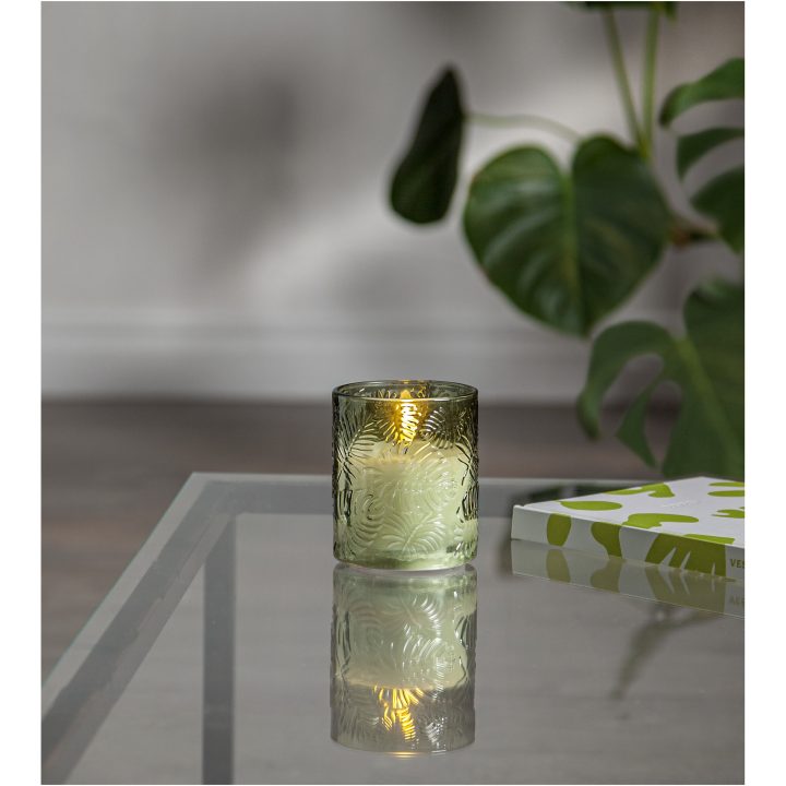 LED-blockljus Flamme Leaf Grön Star Trading – bild 4
