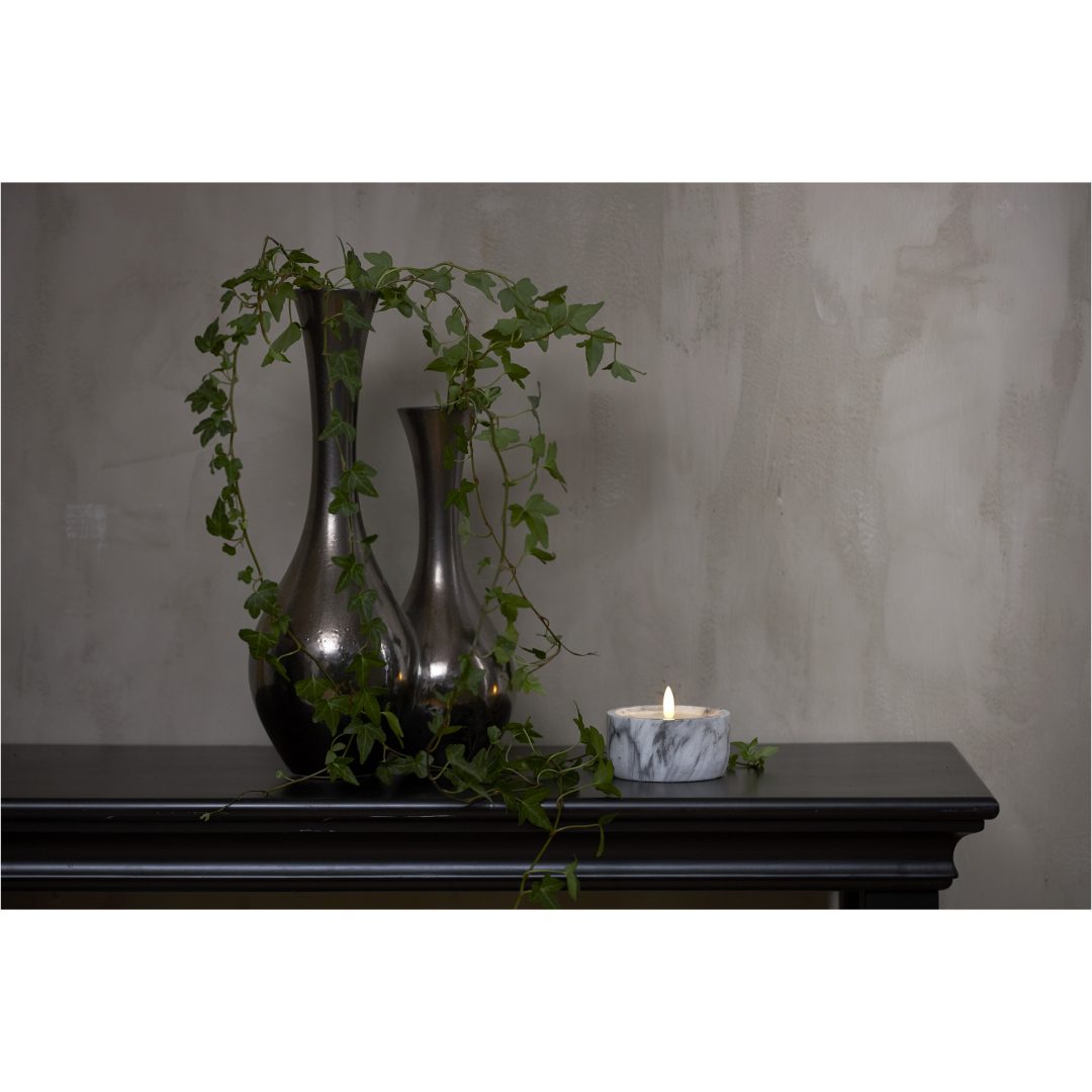 LED Blockljus Flamme Marble Grå Star Trading – bild 5