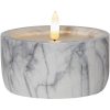 LED Blockljus Flamme Marble Grå Star Trading – miniatyr 1
