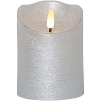 LED Blockljus Flamme Rustic Silver Star Trading