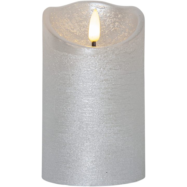 LED Blockljus Flamme Rustic Silver Star Trading – bild 4