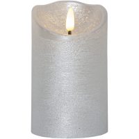 LED Blockljus Flamme Rustic Silver Star Trading