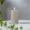 LED-blockljus Flamme Stripe Beige Star Trading – miniatyr 1