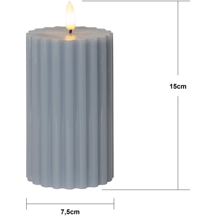 LED-blockljus Flamme Stripe Blå Star Trading – bild 4