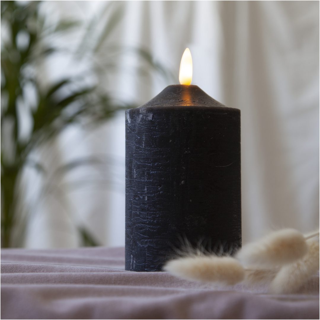 LED Blockljus Flamme Svart Star Trading – bild 6