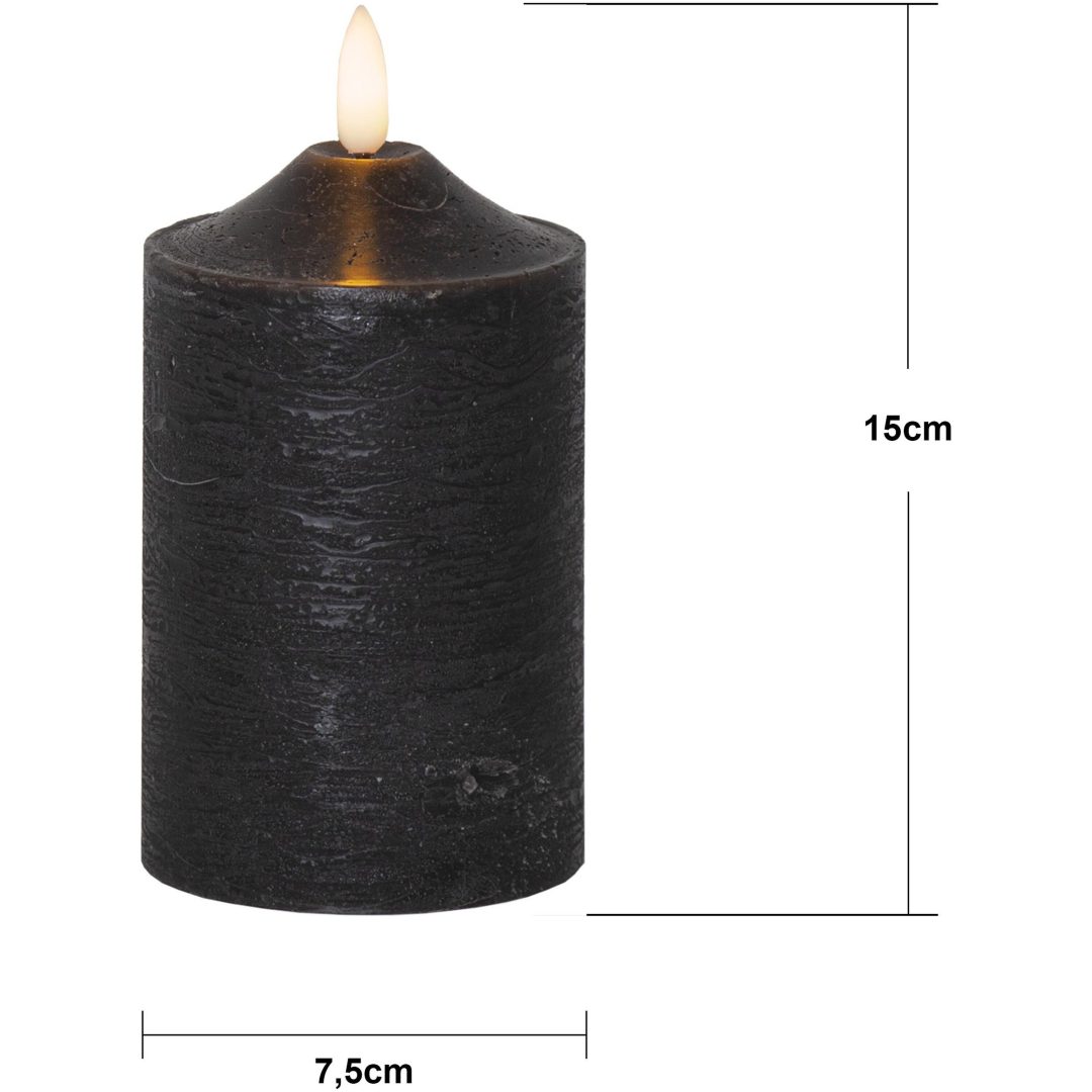 LED Blockljus Flamme Svart Star Trading – bild 9