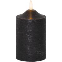 LED Blockljus Flamme Svart Star Trading