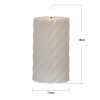 LED Blockljus Flamme Swirl Beige Star Trading – miniatyr 12