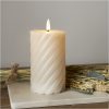 LED Blockljus Flamme Swirl Beige Star Trading – miniatyr 7