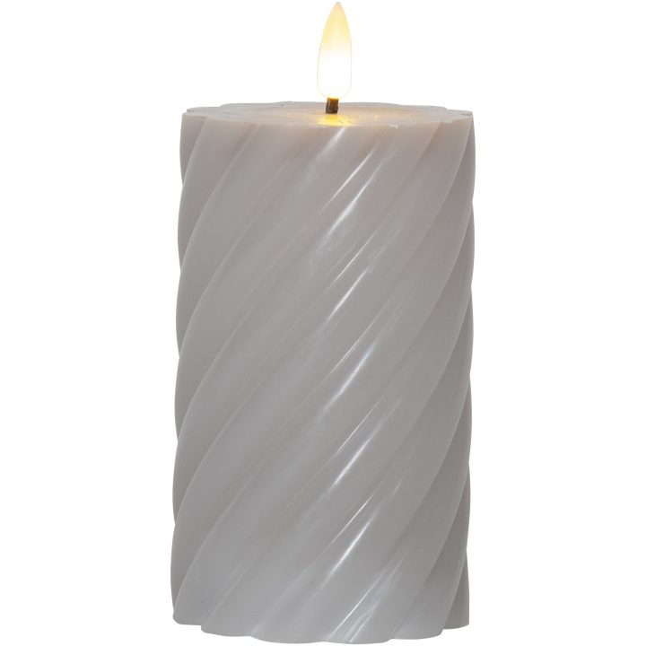 LED Blockljus Flamme Swirl Grå Star Trading – bild 7
