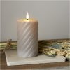 LED Blockljus Flamme Swirl Grå Star Trading – miniatyr 6
