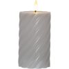 LED Blockljus Flamme Swirl Grå Star Trading – miniatyr 1