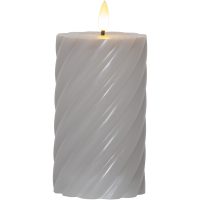 LED Blockljus Flamme Swirl Grå Star Trading