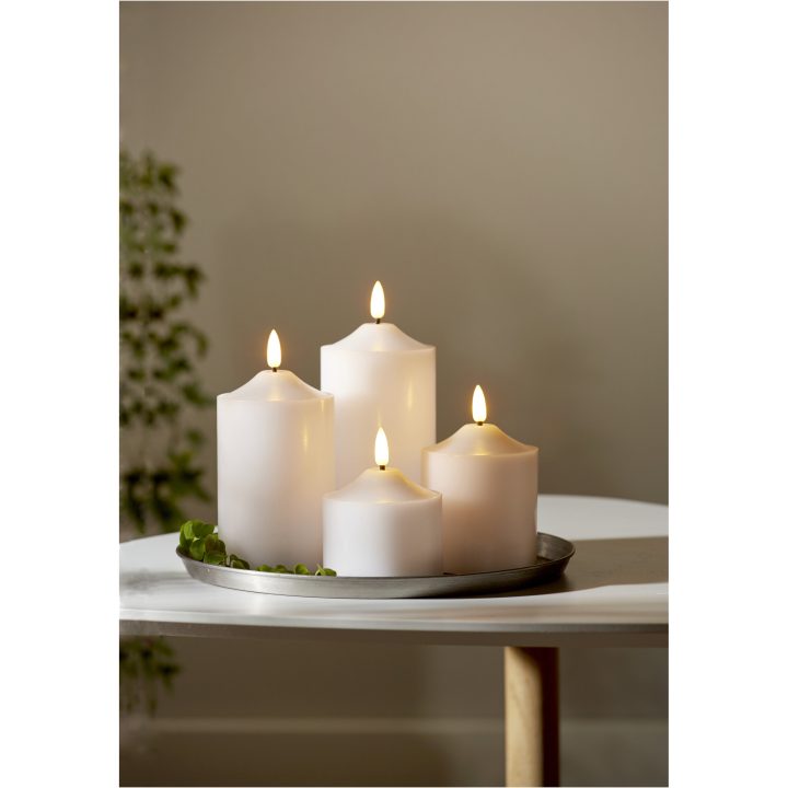 LED Blockljus Flamme Vit Star Trading – bild 4