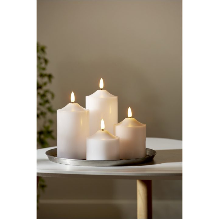 LED Blockljus Flamme Vit Star Trading – bild 3