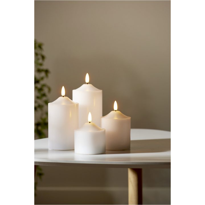LED Blockljus Flamme Vit Star Trading – bild 2