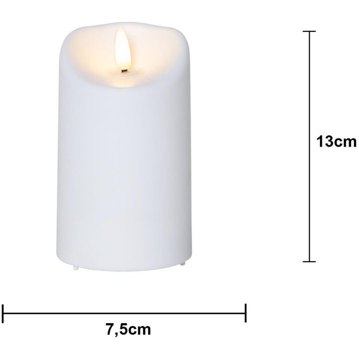 LED Blockljus Flamme Vit Star Trading – bild 13
