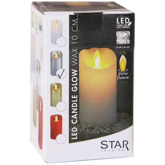 Star Trading LED Blockljus Glow Vit