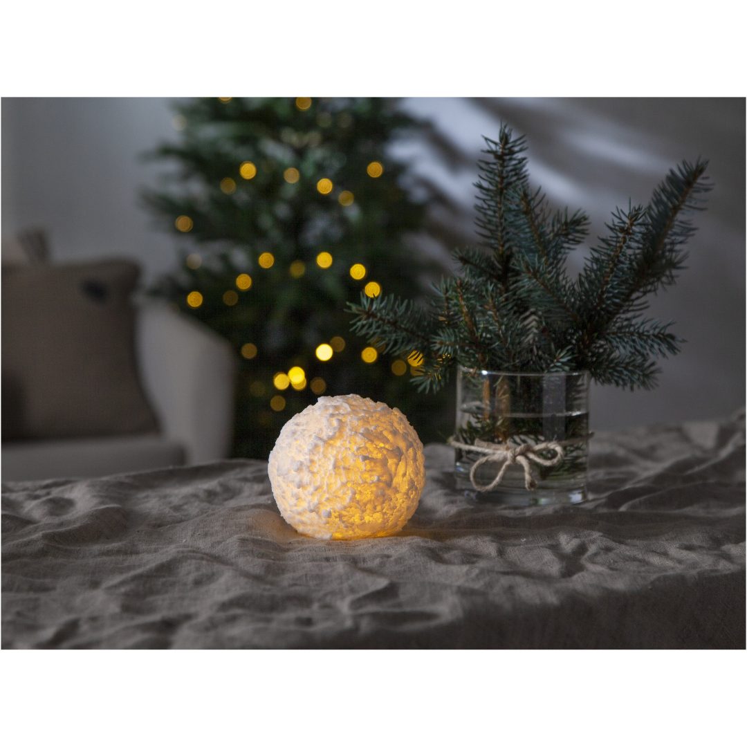 LED Blockljus Snowball Vit Star Trading
