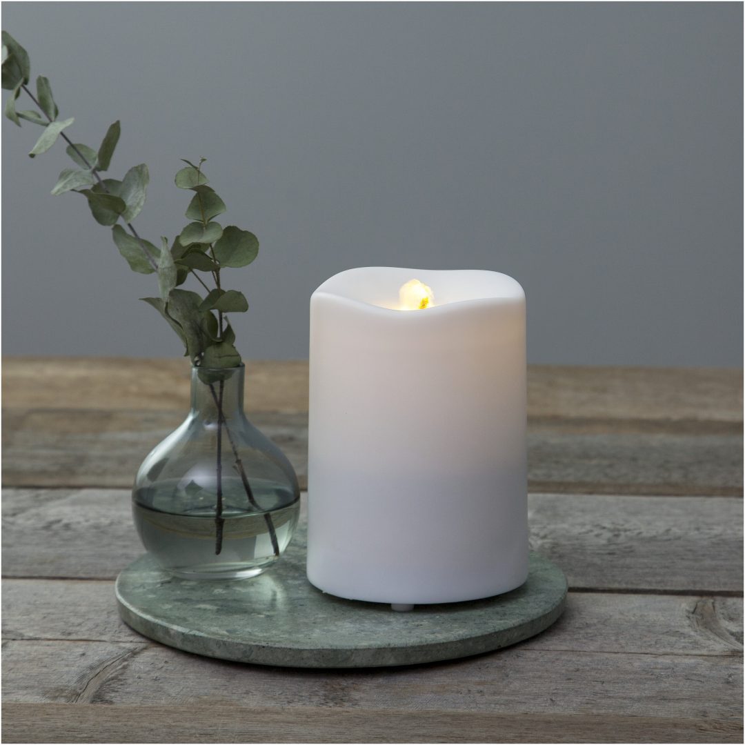 LED Blockljus Water Candle Vit Star Trading – bild 9