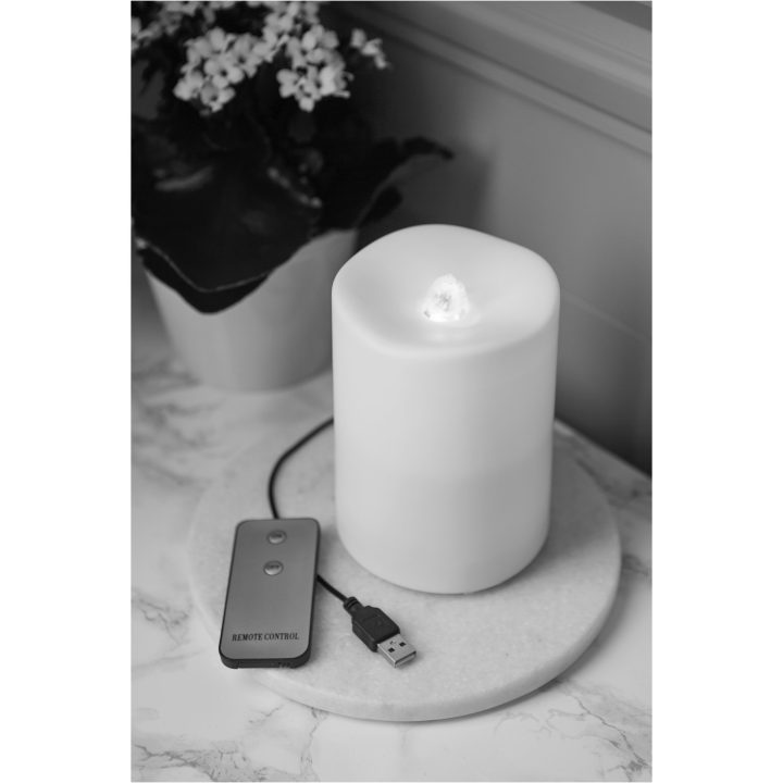 LED Blockljus Water Candle Vit Star Trading – bild 3