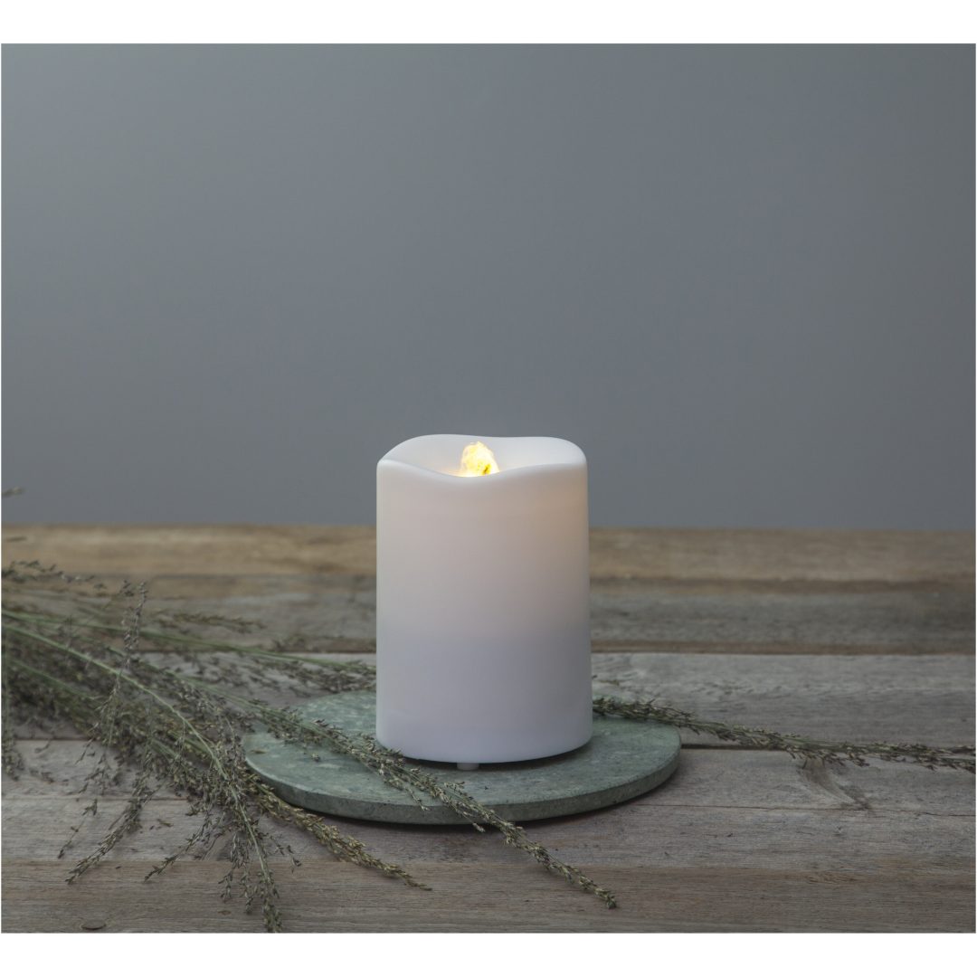 LED Blockljus Water Candle Vit Star Trading – bild 2