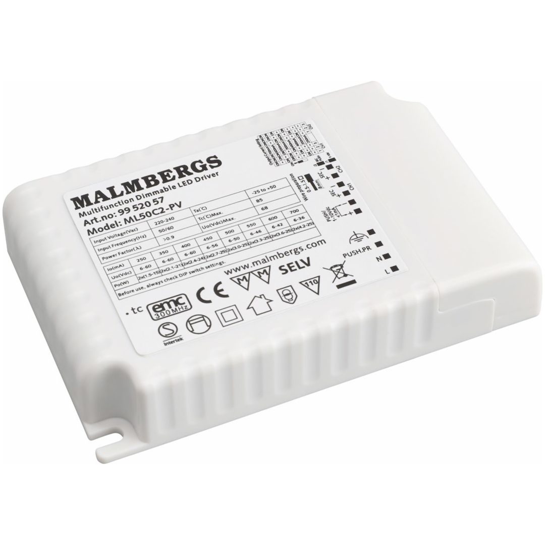 LED-DRIVER, KONSTANTSTRÖM, 2-KANAL Malmbergs