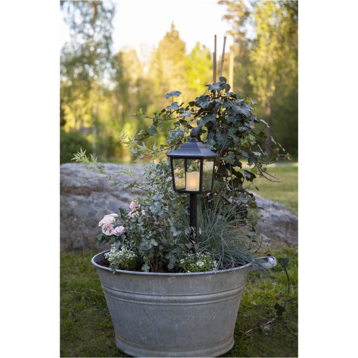 LED Gravljus Flame Lantern Svart Star Trading – bild 3