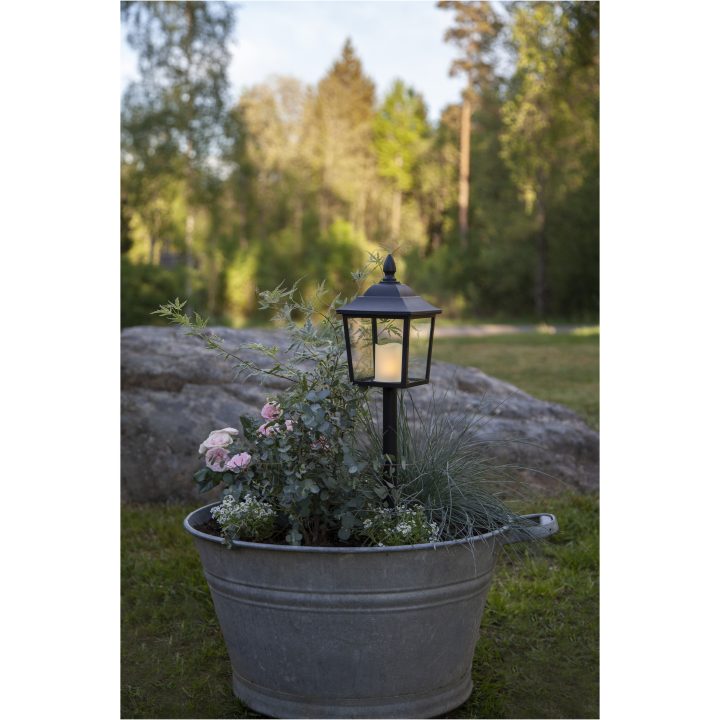 LED Gravljus Flame Lantern Svart Star Trading – bild 2