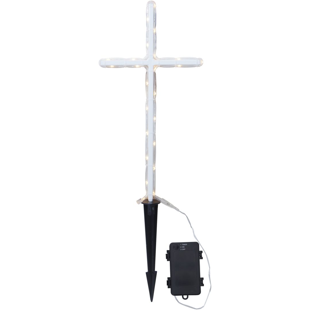 LED Gravljus GraveCross Vit Star Trading