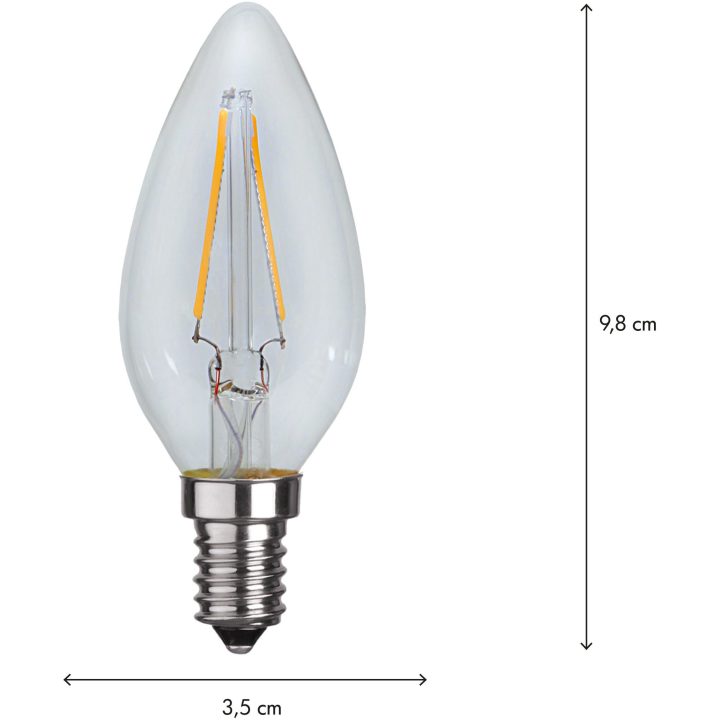 LED-lampa E14 C35 Clear Transparent Star Trading – bild 3