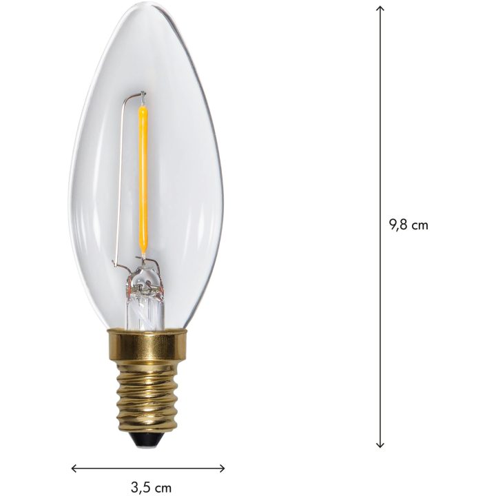 LED-lampa E14 C35 Soft Glow Star Trading – bild 3