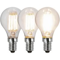 LED-lampa E14 Klot Clear 3-step memory Transparent Star Trading