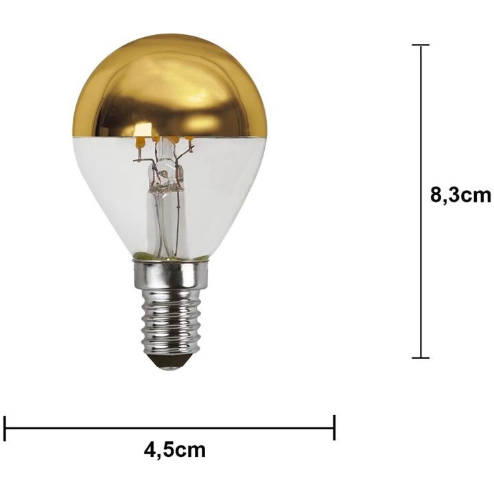 LED-lampa E14 Klot Top Coated Guld Star Trading – bild 2