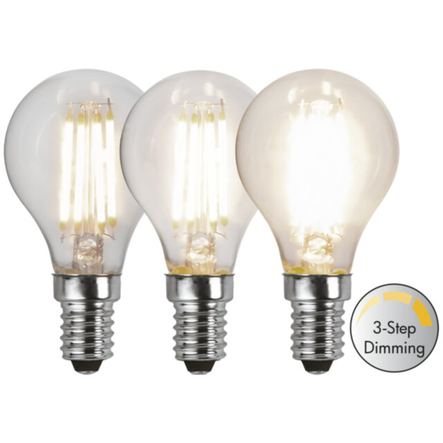 Star Trading LED-lampa E14 P45 Clear 3-step
