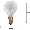 LED-lampa E14 P45 Soft Glow Transparent Star Trading – miniatyr 3