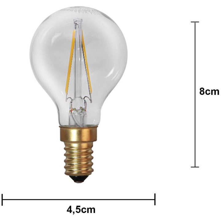 LED-lampa E14 P45 Soft Glow Transparent Star Trading – bild 3