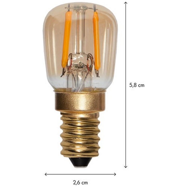 LED-lampa E14 ST26 Decoled Amber Star Trading – bild 3