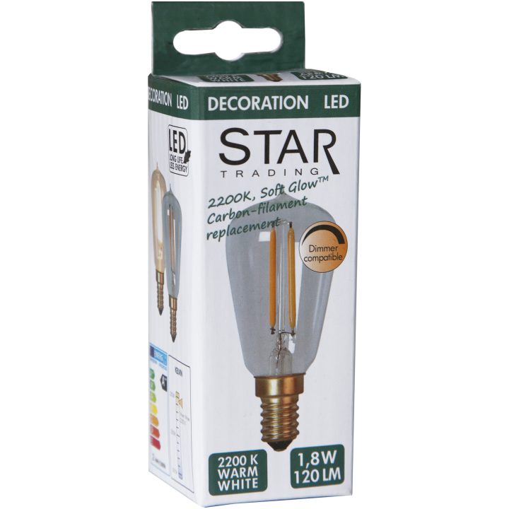 LED-lampa E14 ST38 Soft Glow Transparent Star Trading – bild 21