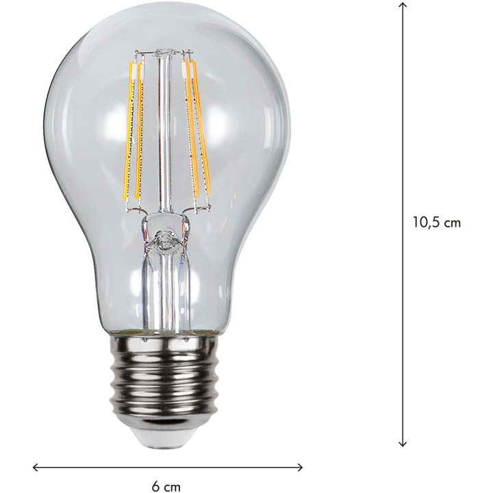 LED-lampa E27 A60 Clear Transparent Star Trading – bild 4