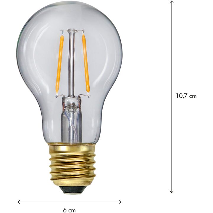 LED-lampa E27 A60 Soft Glow Transparent Star Trading – bild 3