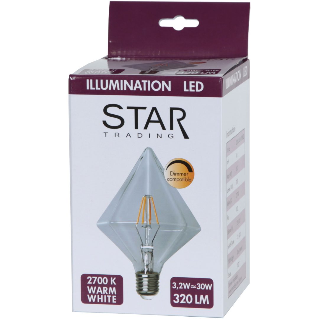 LED-lampa E27 Clear Transparent Star Trading – bild 17