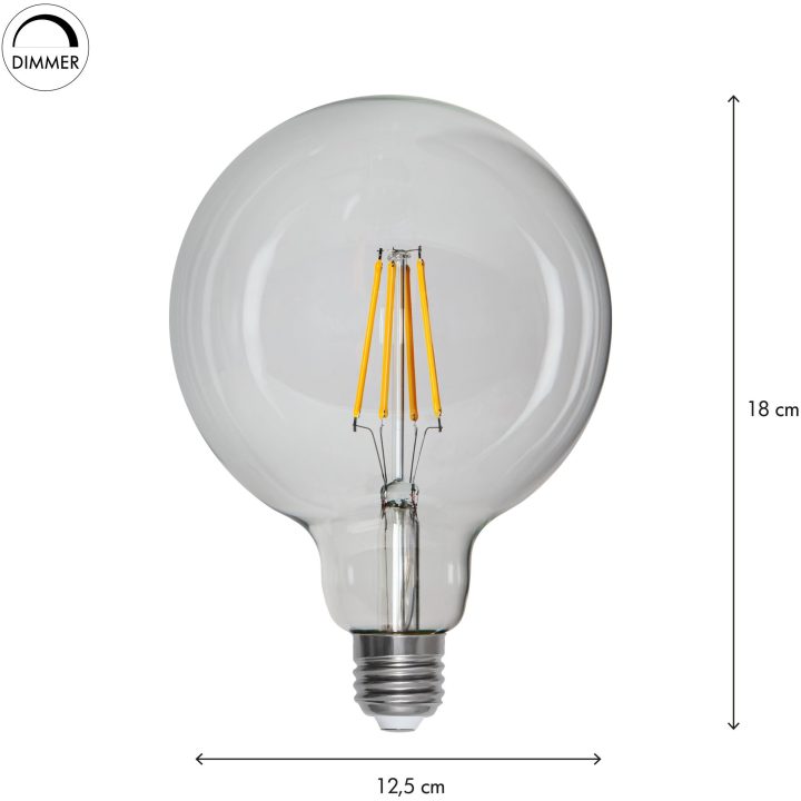 LED-lampa E27 G125 Clear Star Trading – bild 3