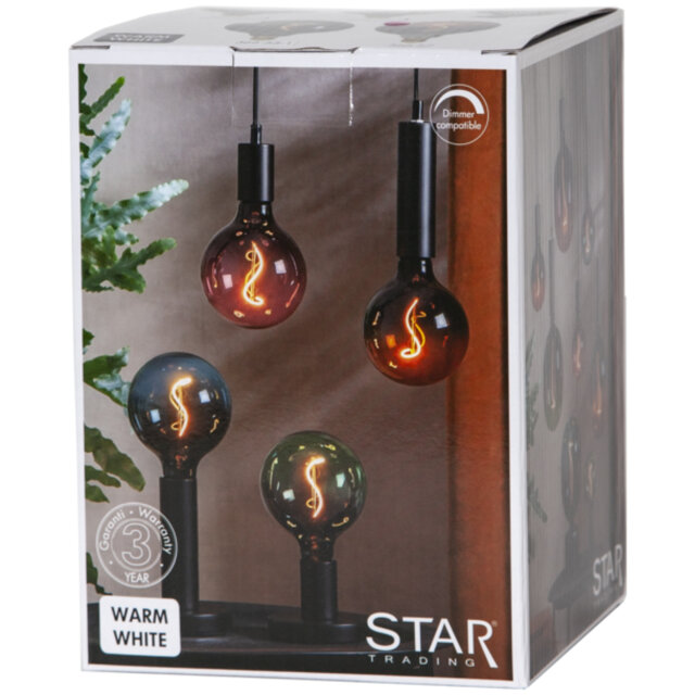Star Trading LED-lampa E27 G125 ColourMix Gul